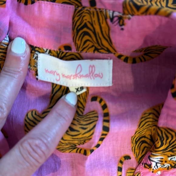 pink dress with tigers 100% cotton - Picture 2 of 2